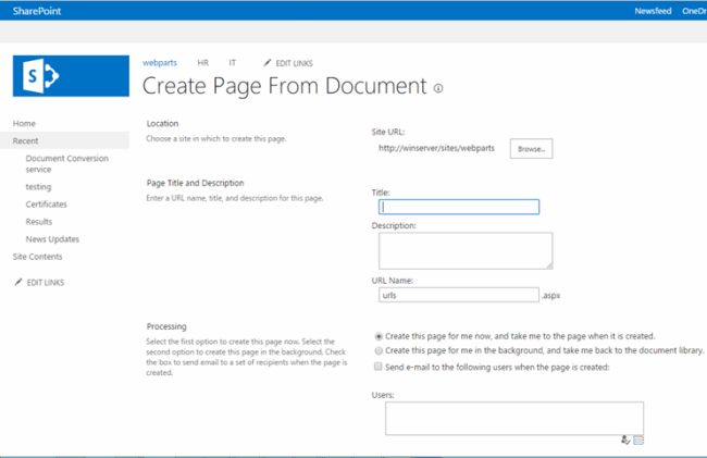 convert document to webpage
